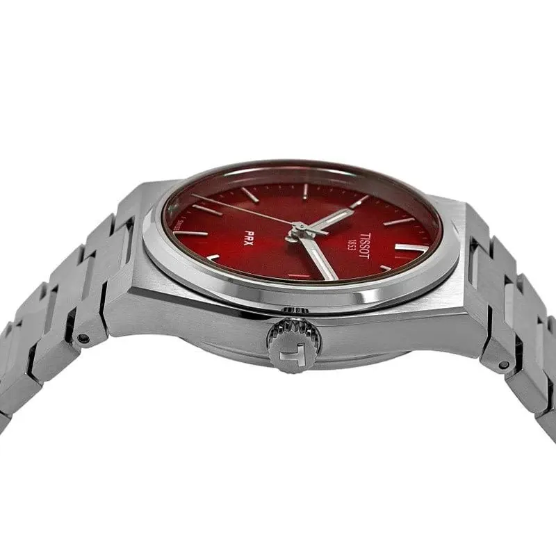 Tissot PRX Swiss Quartz Red Dial Men's Watch- T137.410.11.421.00